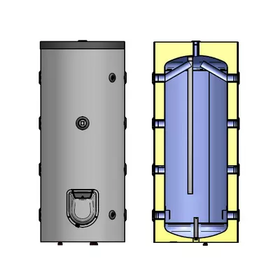 Kép 8/8 - ELDOM BCE - EWH 300 padlón álló elektromos vízmelegítő (272 liter / 6 kW / 670 mm Ø)
